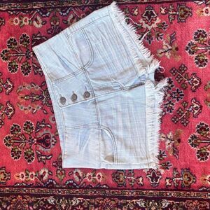 Vintage Hot-kiss Women's Blue Shorts